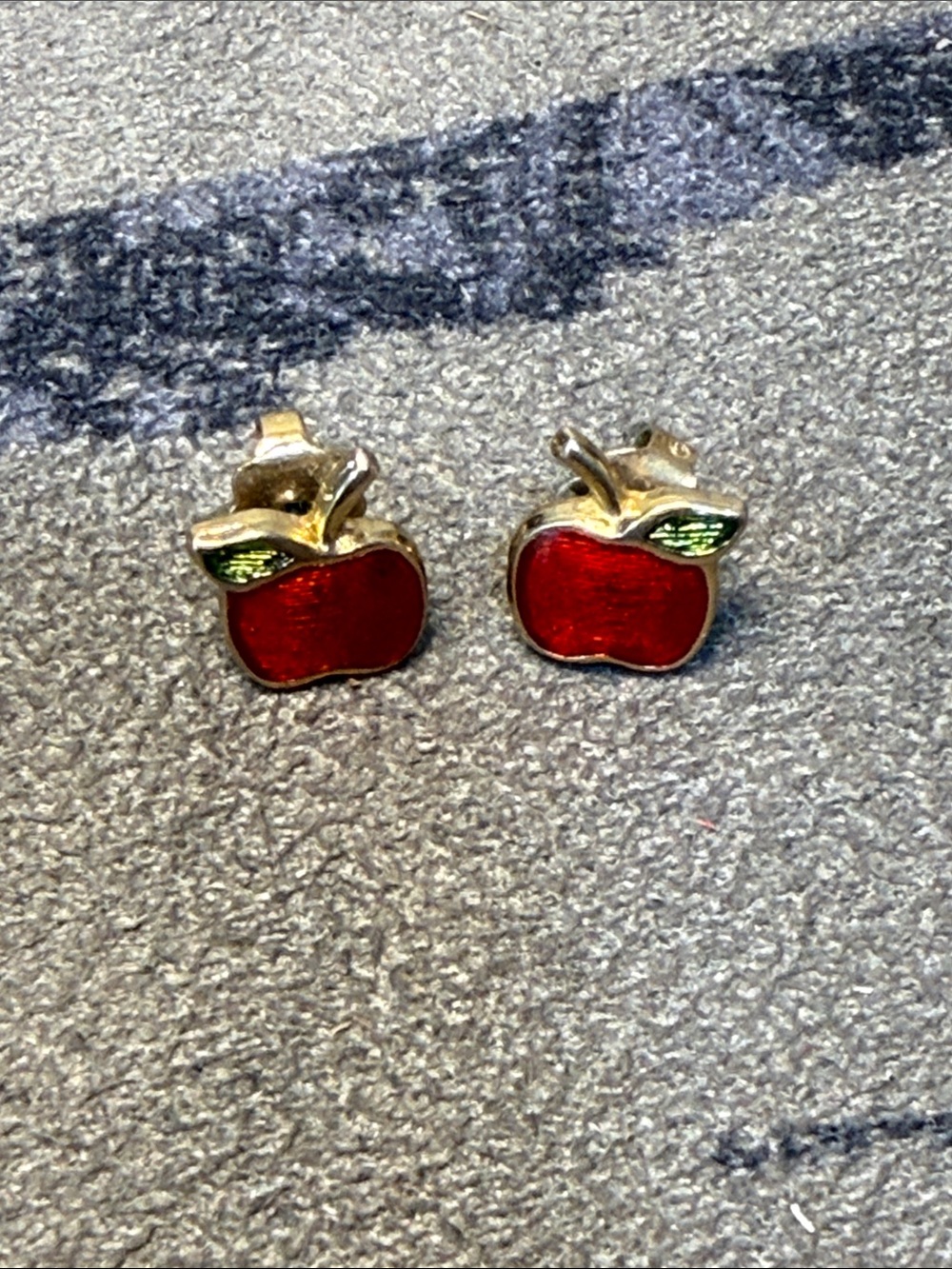 Vintage 1970’s Avon Cherry Apple Stud Earrings